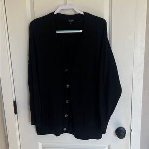 Torrid Classic Black Cardigan with Buttons
